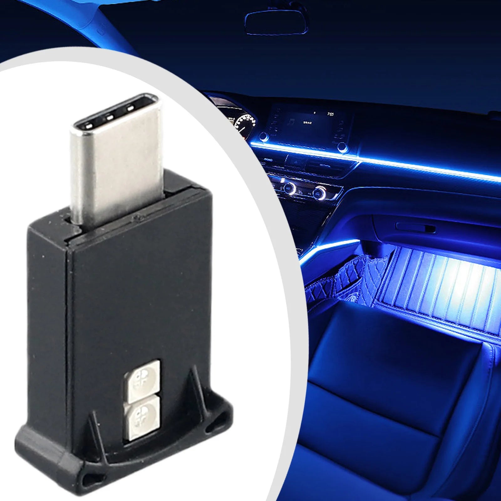 USB-C Type-C LED Interior Lights Neon Atmosphere Ambient Lamps for Car Indoor Outdoor Lights Lamp Car Auto Accessories Parts