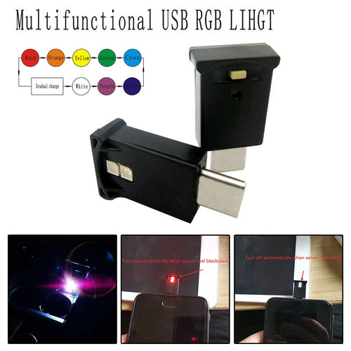 USB-C Type-C LED Interior Lights Neon Atmosphere Ambient Lamps for Car Indoor Outdoor Lights Lamp Car Auto Accessories Parts