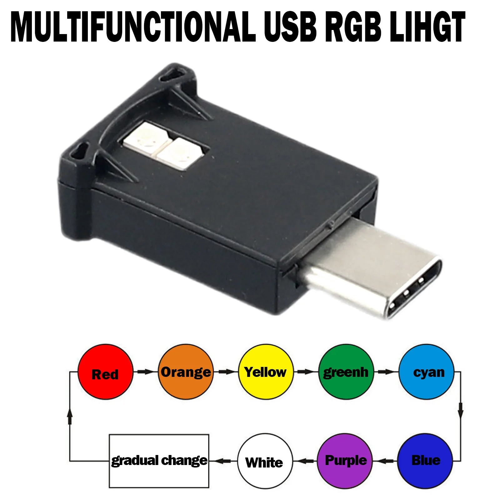 USB-C Type-C LED Interior Lights Neon Atmosphere Ambient Lamps for Car Indoor Outdoor Lights Lamp Car Auto Accessories Parts